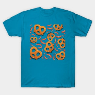 Pretzel and Sausage pattern T-Shirt